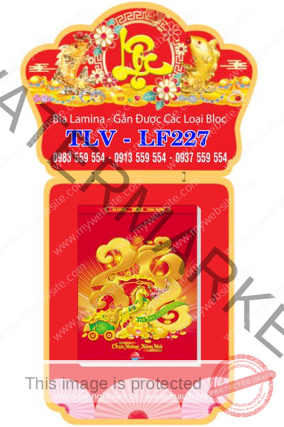 Lịch bloc laminate Chữ Lộc