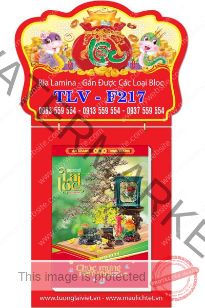 Lịch bloc laminate Lộc Túi Vàng