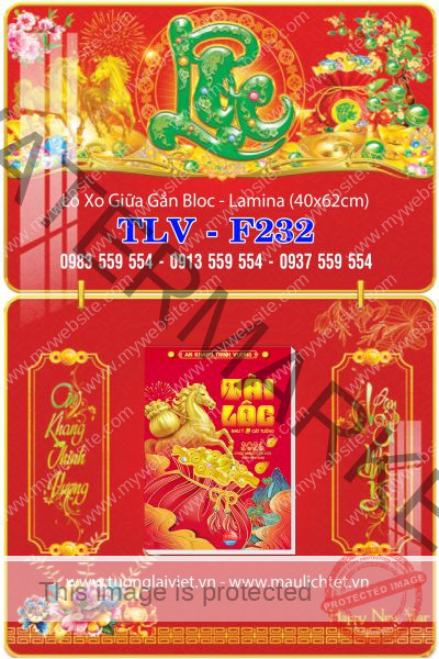 Lịch gập laminate Lộc Khai Xuân