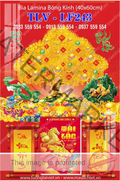 Lịch gỗ laminate Kim Tiền Tài Lộc