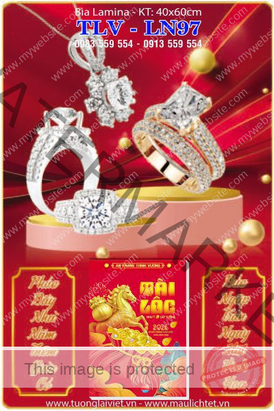 Lịch gỗ laminate Tiệm Vàng Trang Sức